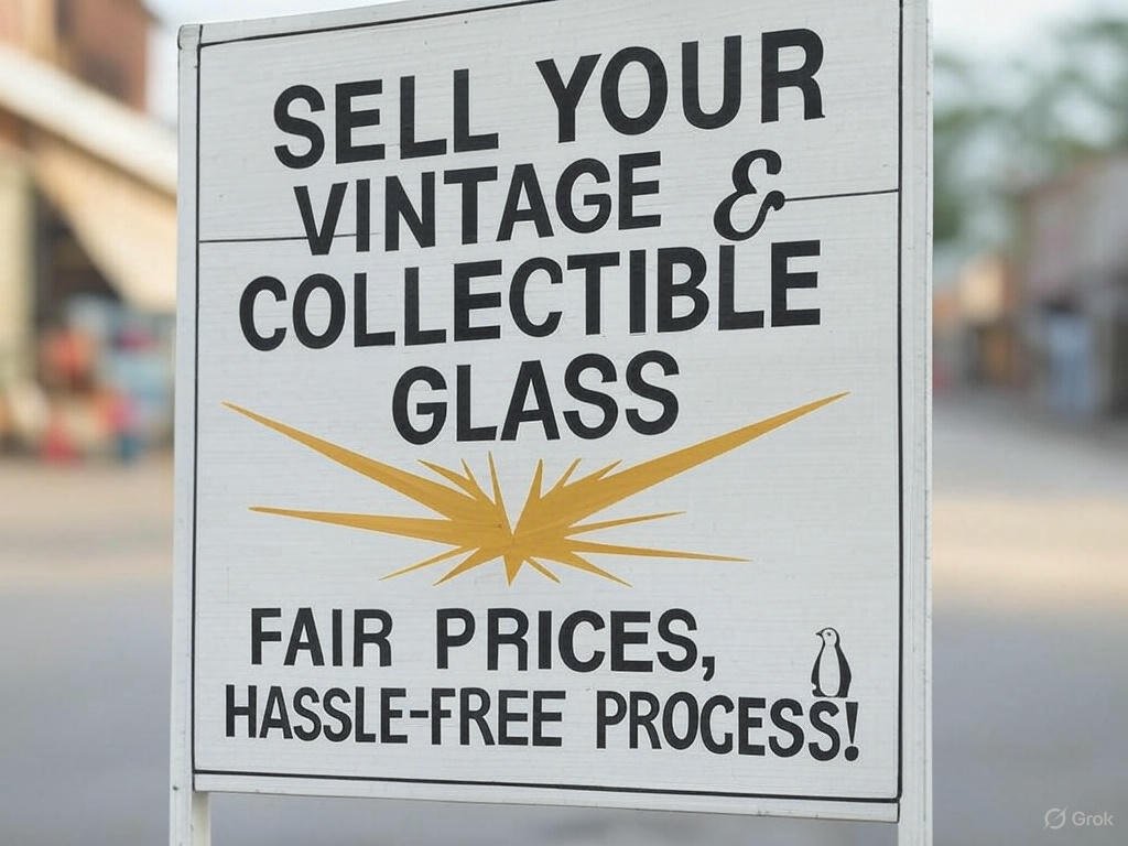 We buy and sell vintage and collectable art glass. Bowls Vases and glass sculptures
